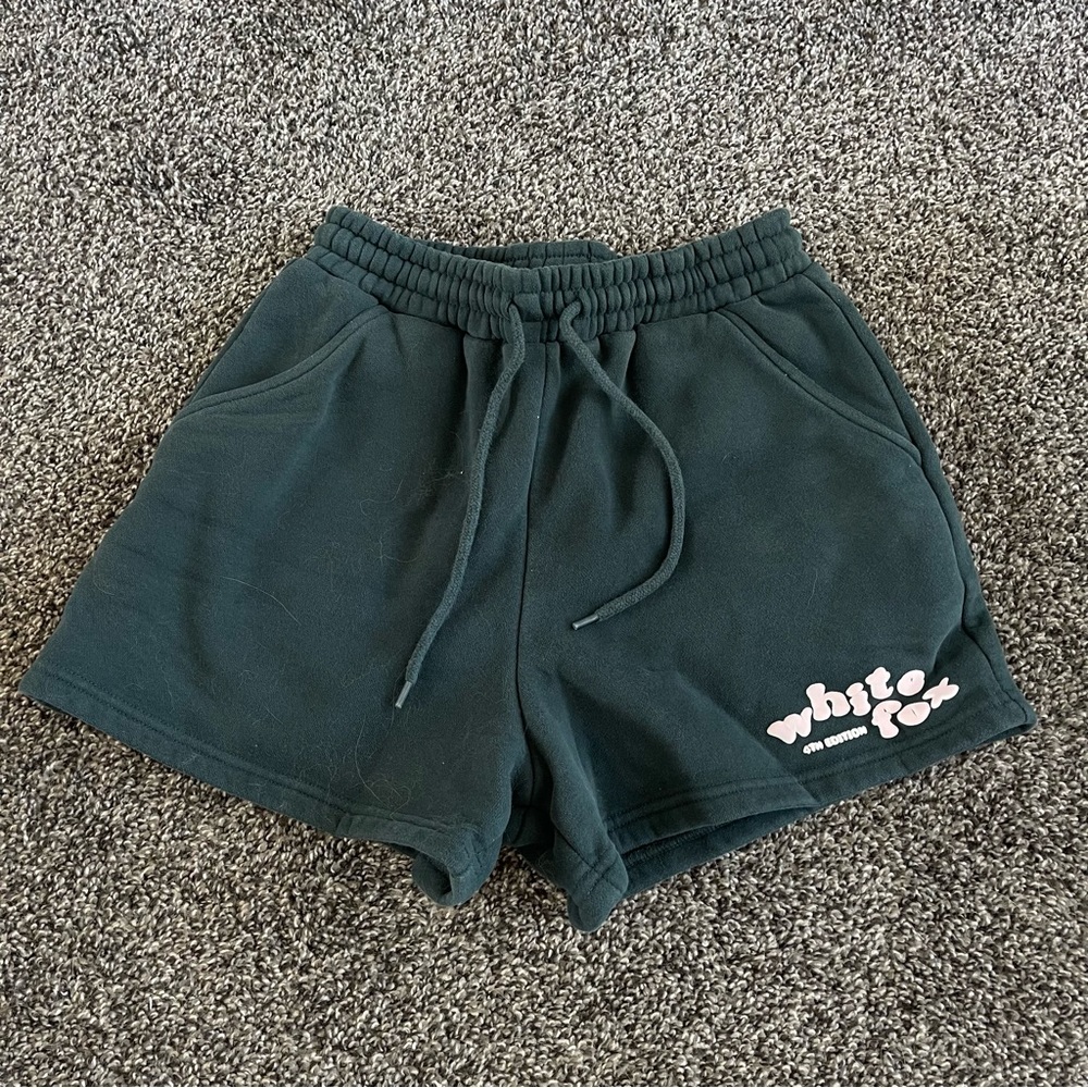 White fox sweat shorts